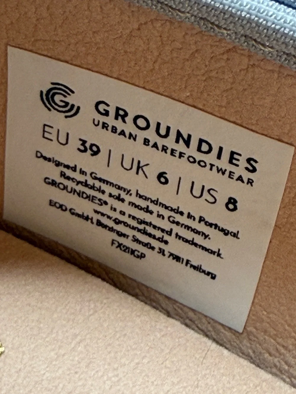 NWT Groundies Barefoot Shoes Lily Suede Ballet Flat Shoes Blue barefootwear sz 8 - Picture 12 of 13